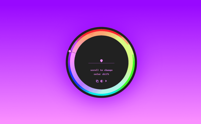 Vue.js 圆形CSS3渐变色拾取器