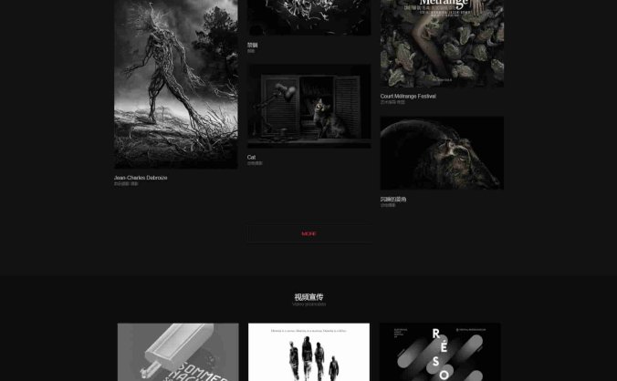 黑色摄影 艺术时尚类html5模版