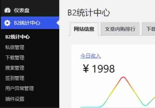 b2主题统计插件